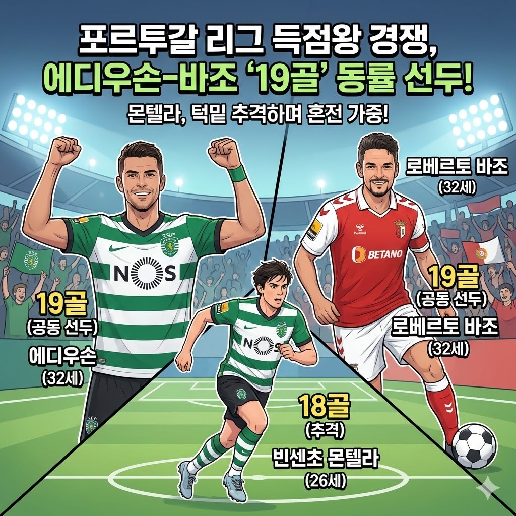 포르투갈 리그 득점왕 경쟁 점화 에디우손 로베르토